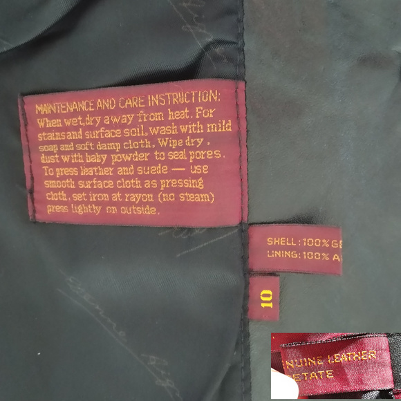 Etienne Aigner Leather Jacket Button Blazer Small - Picture 6 of 8